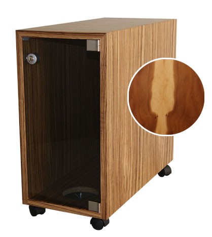 Computer Schutzgehäuse mit Echtholz Eibe Furnier Computer max. BxTxH 200x500x500mm ohne Stecker