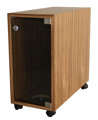 Computer Schutzgehäuse mit Echtholz Zebrano Furnier Computer max. BxTxH 200x500x500mm ohne Stecker