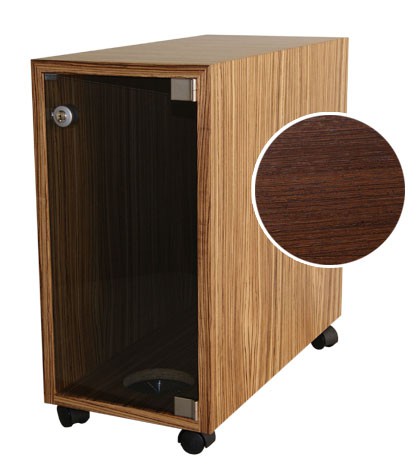 Computer Schutzgehäuse mit Echtholz Wenge Furnier Computer max. BxTxH 200x500x500mm ohne Stecker