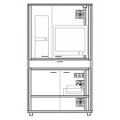 Staubschutzschrank für die gesamte EDV-Anlage (Sitzende Arbeiten)