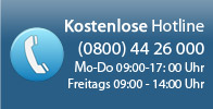 Rufen Sie uns kostenlos an. 0800 44 26 000